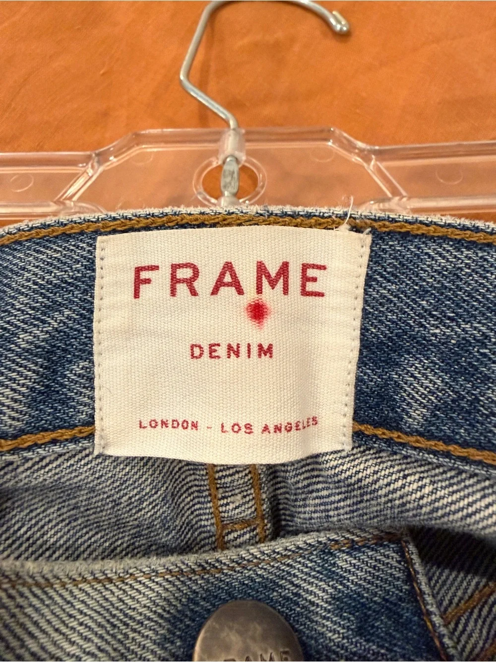 FRAME High Rise Straight Leg Jeans with Front Seams | Size 27 - Picture 3 of 4